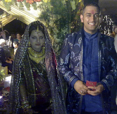 MS Dhoni marriage and reception photos