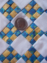 Little Blue and Yellow Nine-Patch Quilt