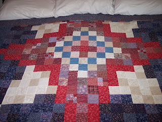 Red, White and Blue Square Star Quilt, The Quilt Ladies Book Collection of Stories