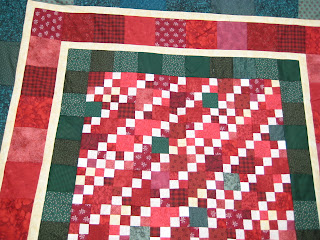 Different Sizes of Square made into a Quilt