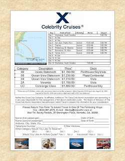 Celebrity Cruises on Travel The World With Becky Rodzik  Celebrity Cruise Flyer