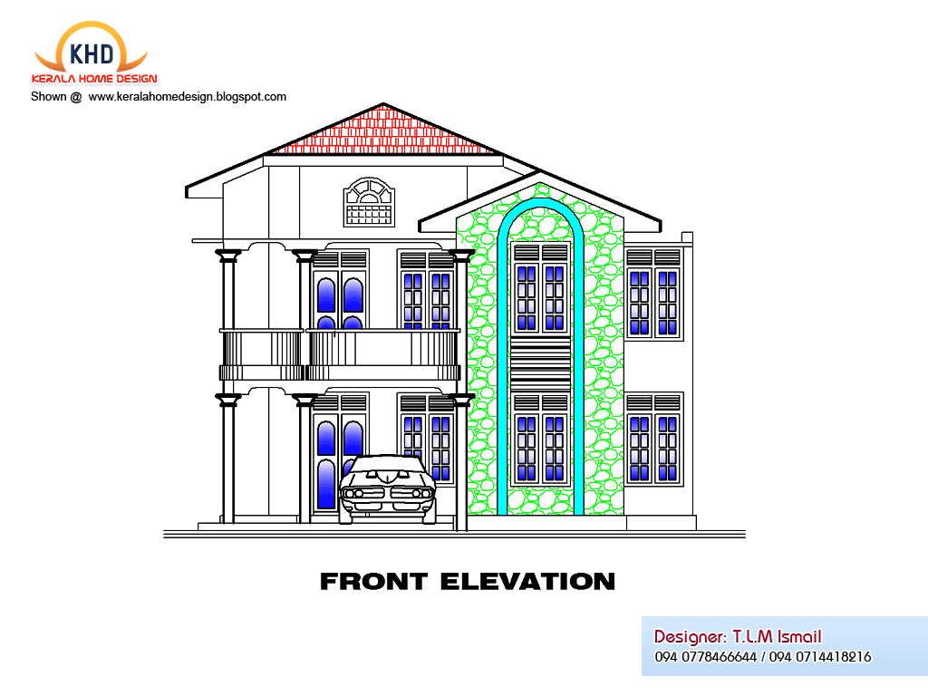 House Floor Plan with Elevation