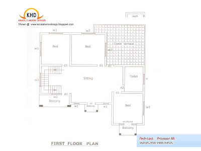 Kerala New Home Plan - 2840 Square Feet Kerala New Home Plan - 2840 Square Feet