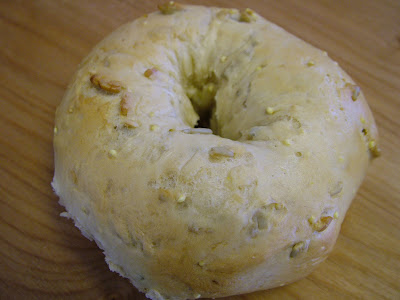 Homemade sunflower bagels