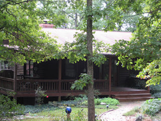 front of our house before trees were trimmed up -