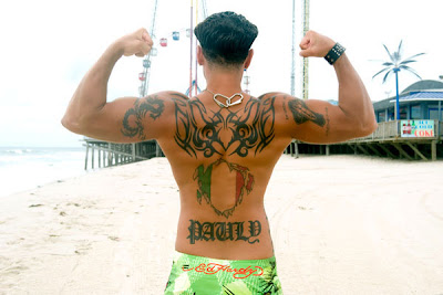 pauly d tattoo, upper back tattoo designs