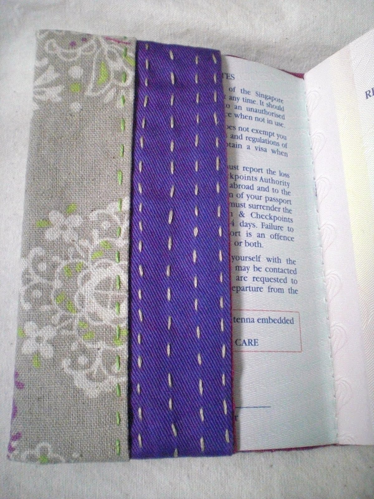 Fabric Passport Cover For Jennifer Projects by Jane