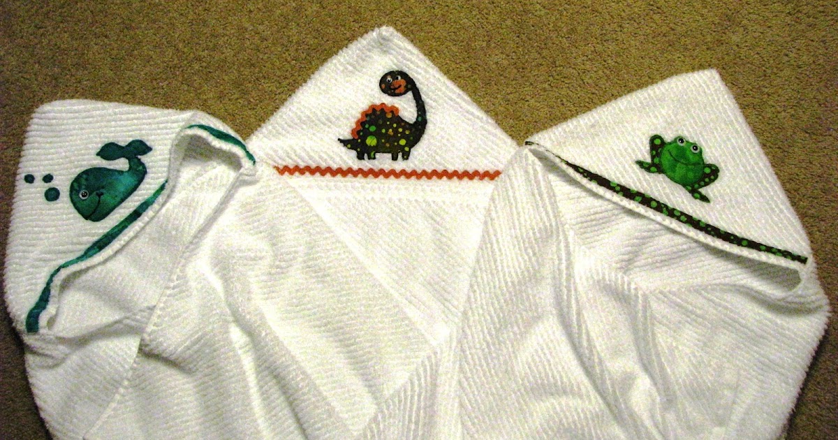 Scrapcation Getaway Hooded Bath Towels w/Cricut Appliques