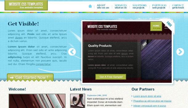Free Business Blue CSS Jquery Template Free Business Blue CSS Jquery Template