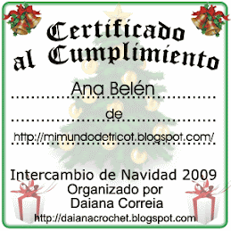 Certificado de intercambio de navidad de Daiana 2009