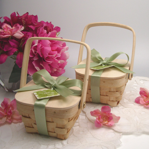 Picnic Weddings Wood Picnic Basket Wedding Favors