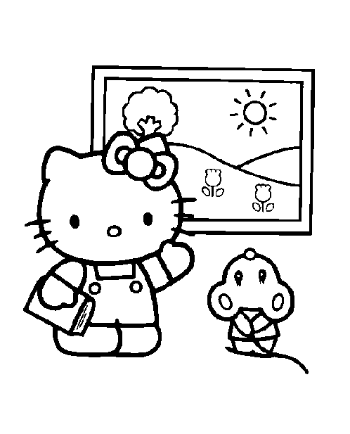 hello kitty para colorear hello kitty para colorear