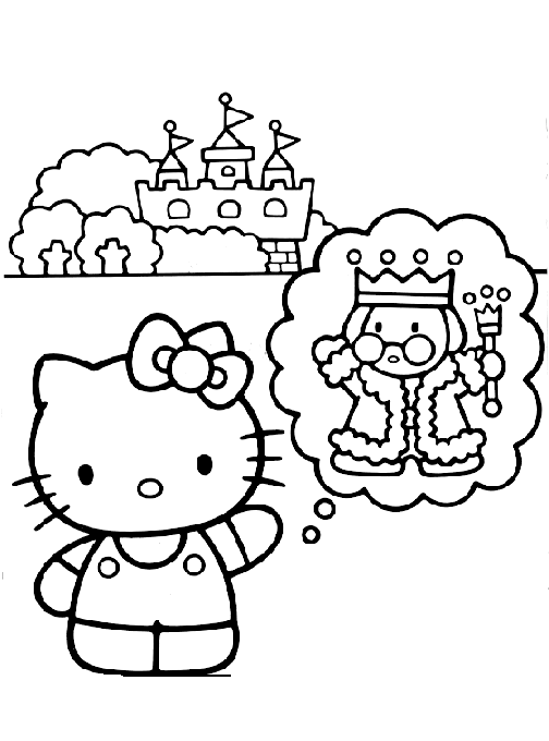 hello kitty para colorear hello kitty para colorear
