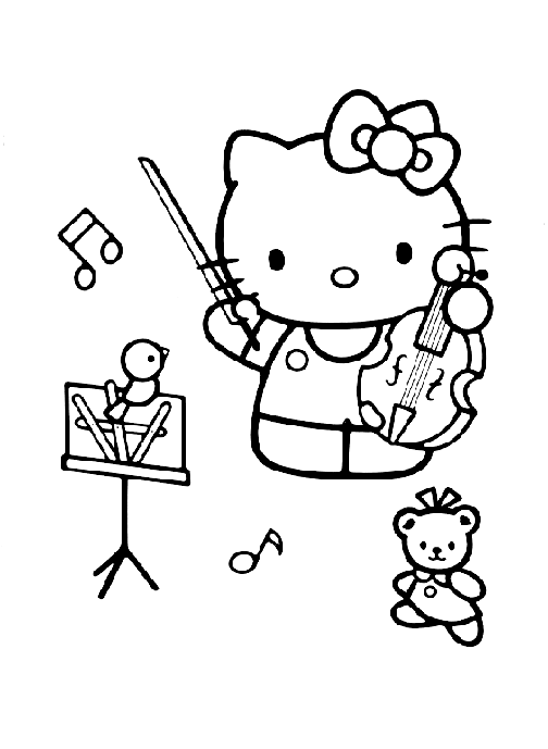 hello kitty para colorear hello kitty para colorear