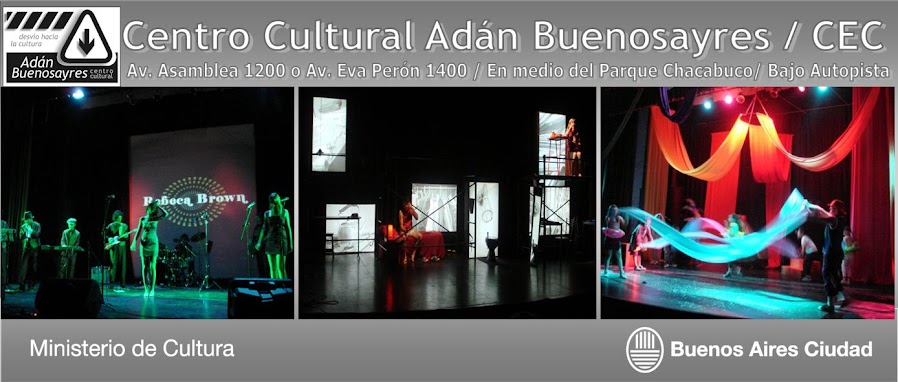 Agenda del Centro Cultural Adán Buenosayres