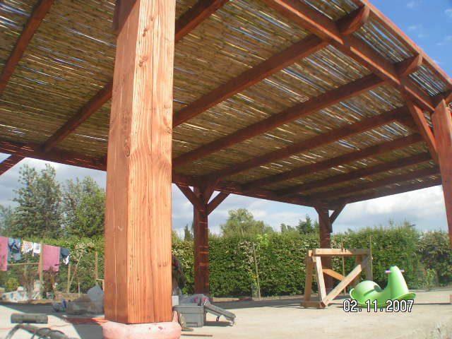 PERGOLA 4,00X 8,00 CON TREILACHE DE COLIGUE