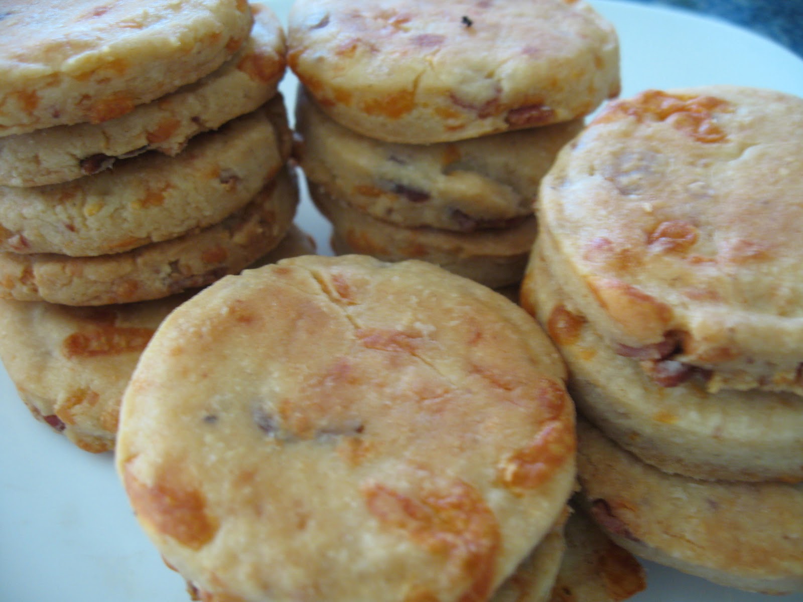 Bacon and Cheddar cheese cookies Oh yeah Bacon Sugar Baking Blog