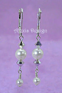 Cercei Swarovski Silver and Pearls