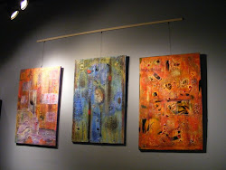3 of 10 paintings exhibiting at Starbucks