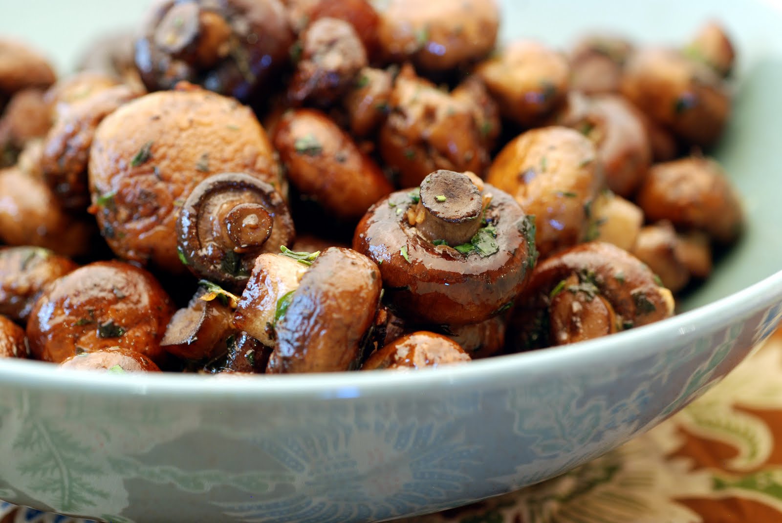 Have Spork, Will Travel Sauteed Button Mushrooms