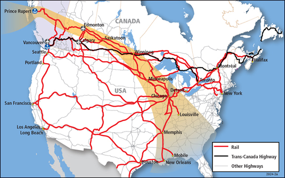 Prince Rupert rail access to U.S.