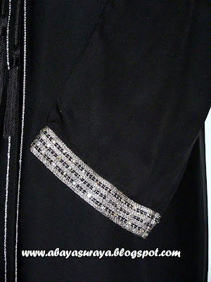 hitam saudi abaya jubah arabian code arab terjun corak payung parachute