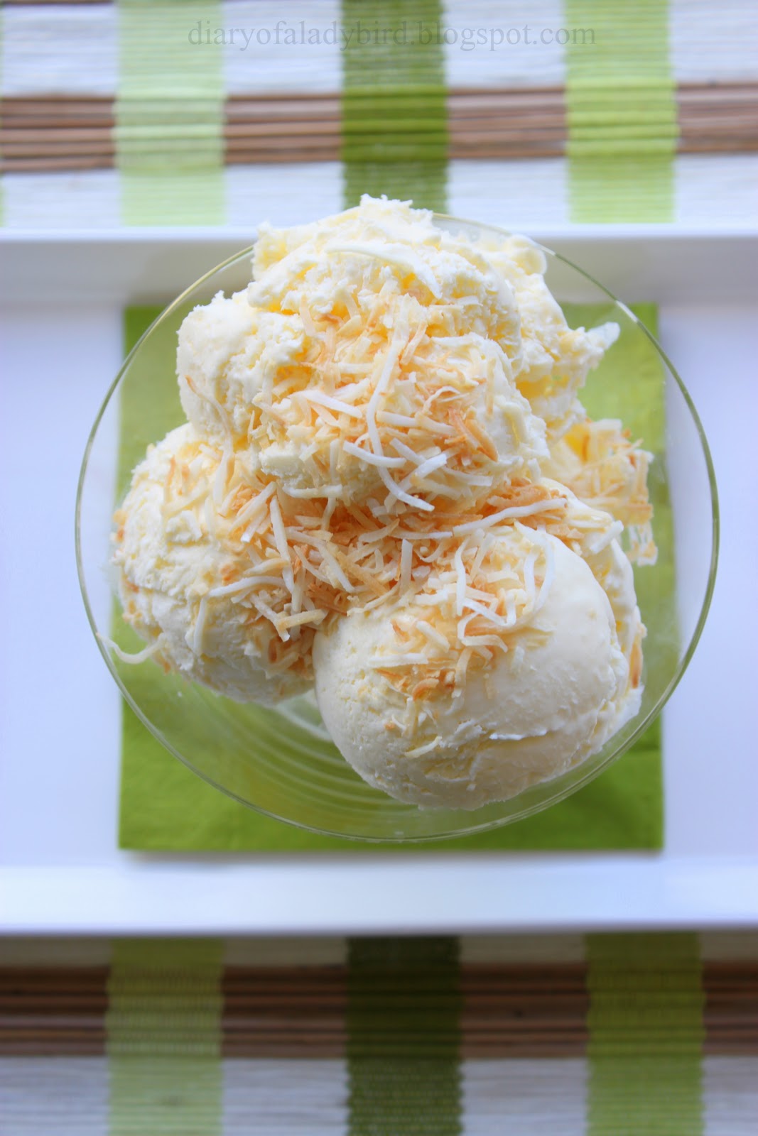 Diary of a Ladybird Piña Colada Ice Cream