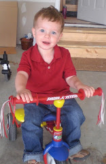 On His New Bike