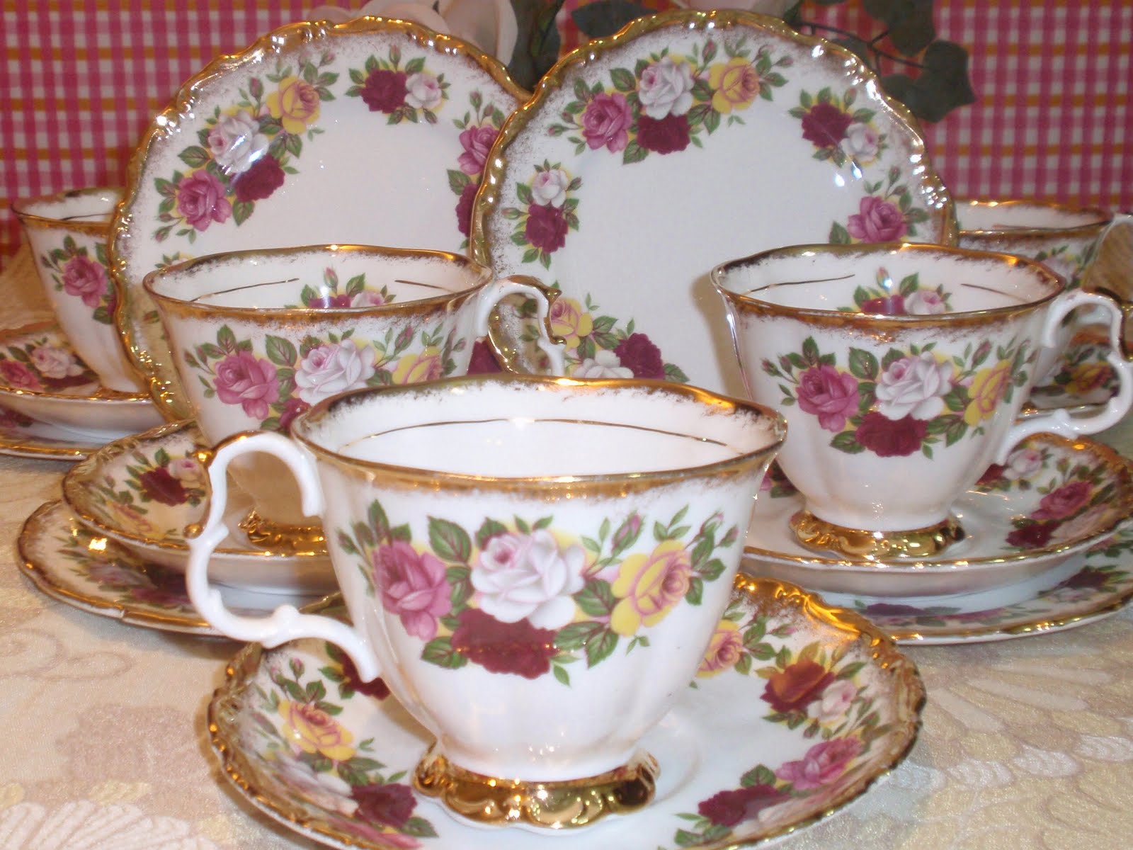 Lovely Treasures from English Garden Royal Imperial Summer Time Tea Set