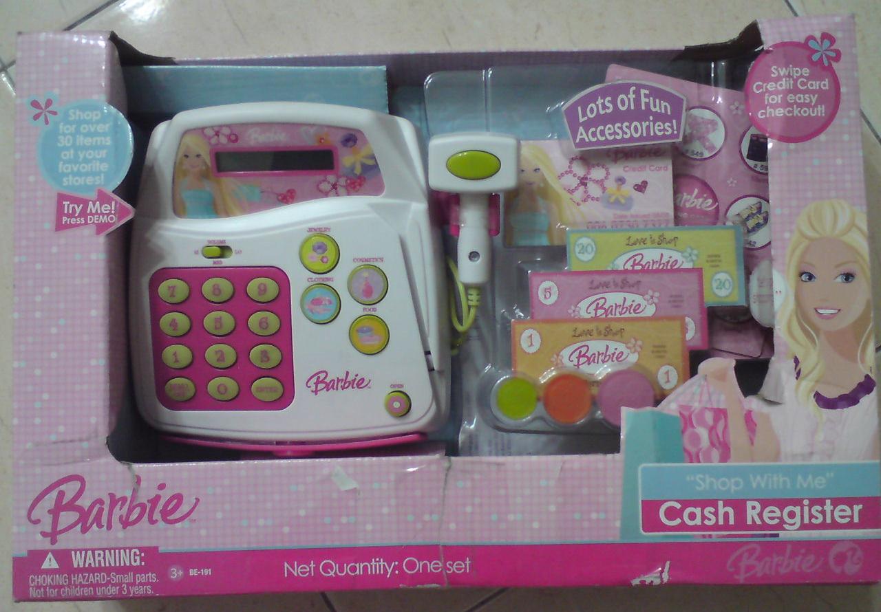 barbie shop with me cash register