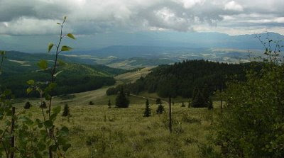 Looking across the Wet Mountain Valley from the Wets towards the Sangres. Photo (c) by Chas S. Clifton