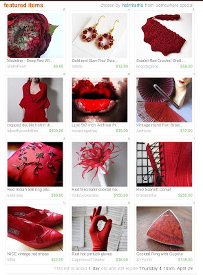 lovely red photography, crafts and pieces of art from the handmade artists of etsy