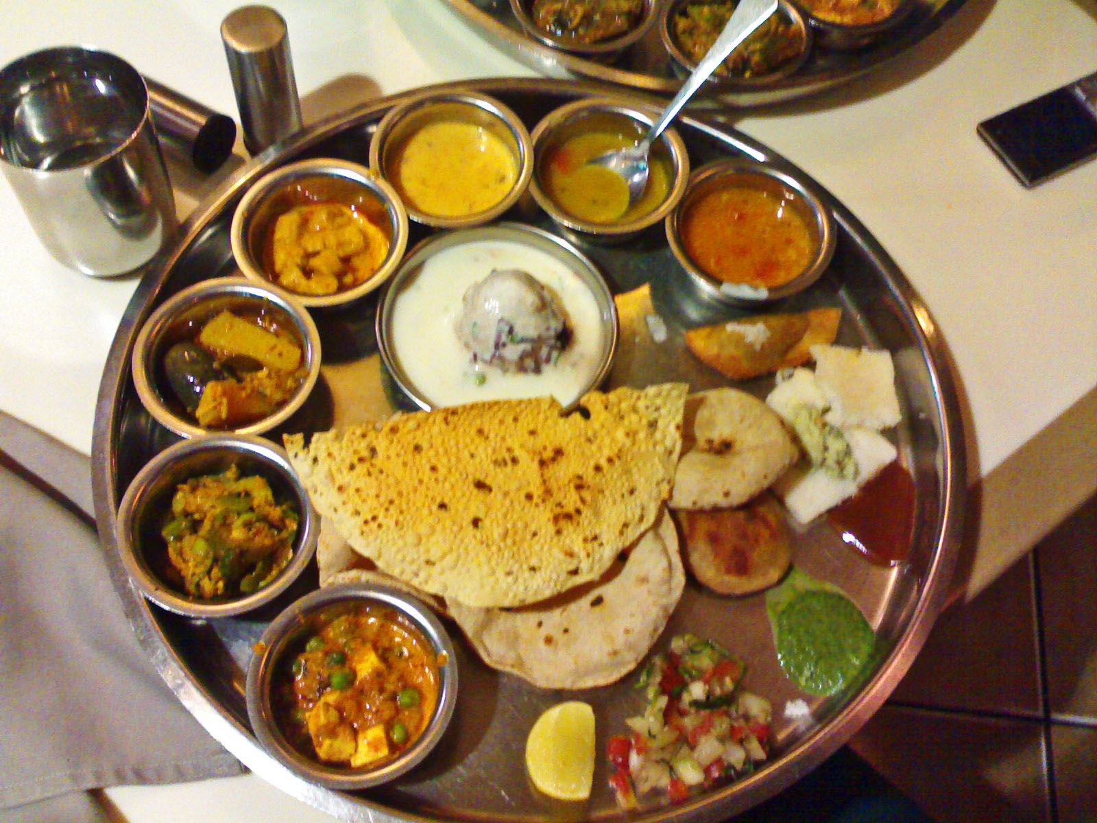 Stock Pictures: Indian Thali - typical Indian vegetarian meal