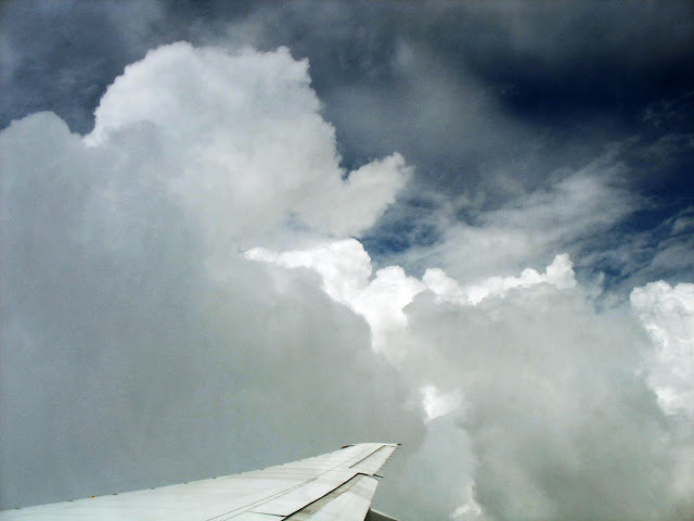 dark clouds from a plane