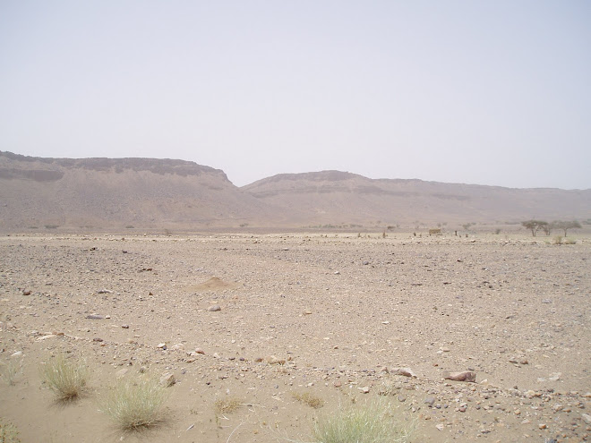 Riding across a stoney Desert