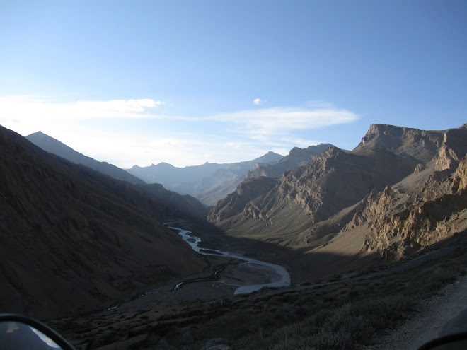 Looking down from a high pass.