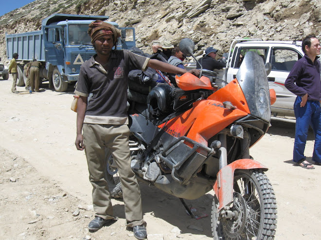 Road Worker at Land Slide Site