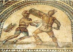 Roman Gladiator mosaic