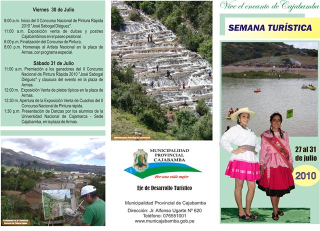 Programa de la Semana Turística en Cajabamba