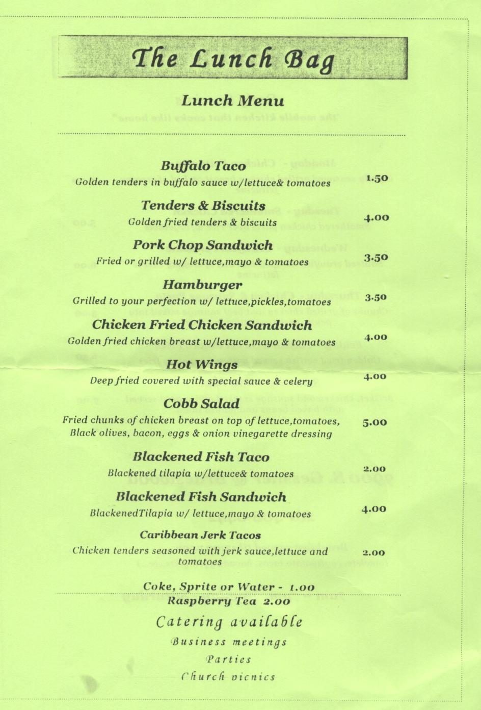 Chili Bob's Houston Eats The Lunch Bag