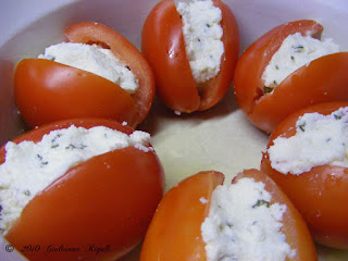 Stuffing the Italian Tomatoes