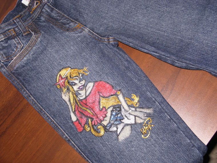 " jeans Dipinti "