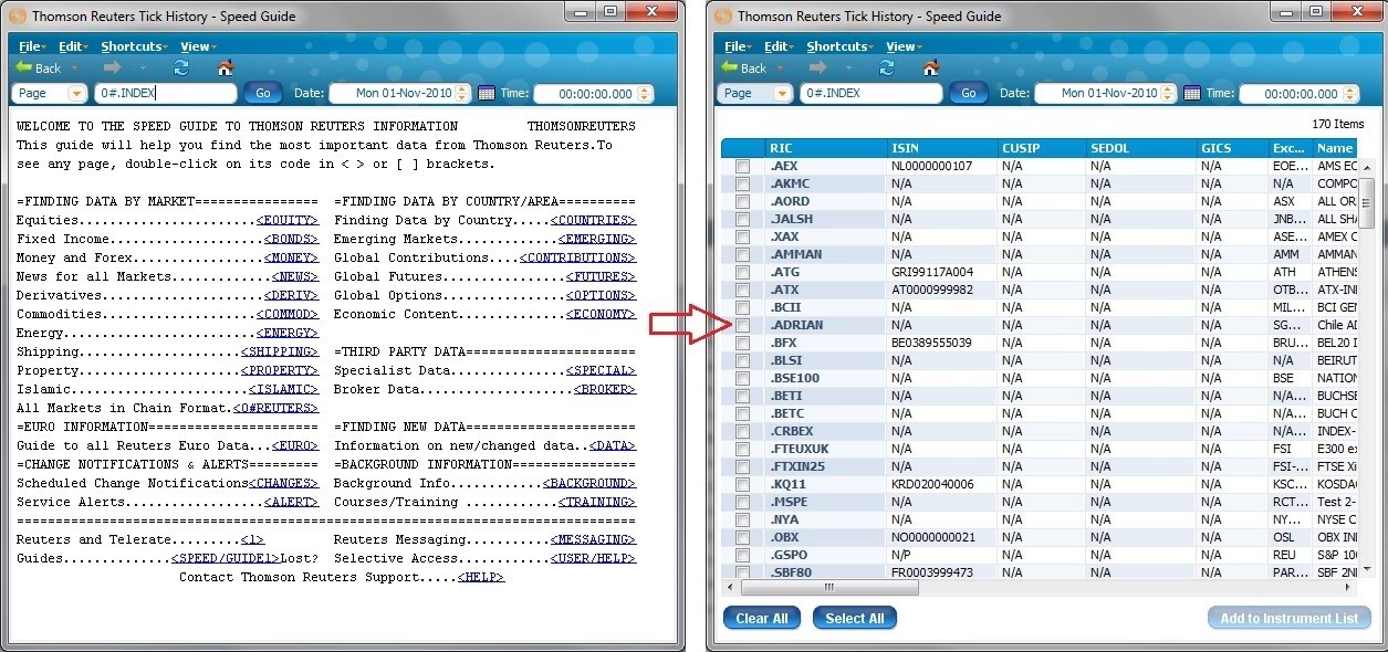 Thomson Reuters Ticker Lookup