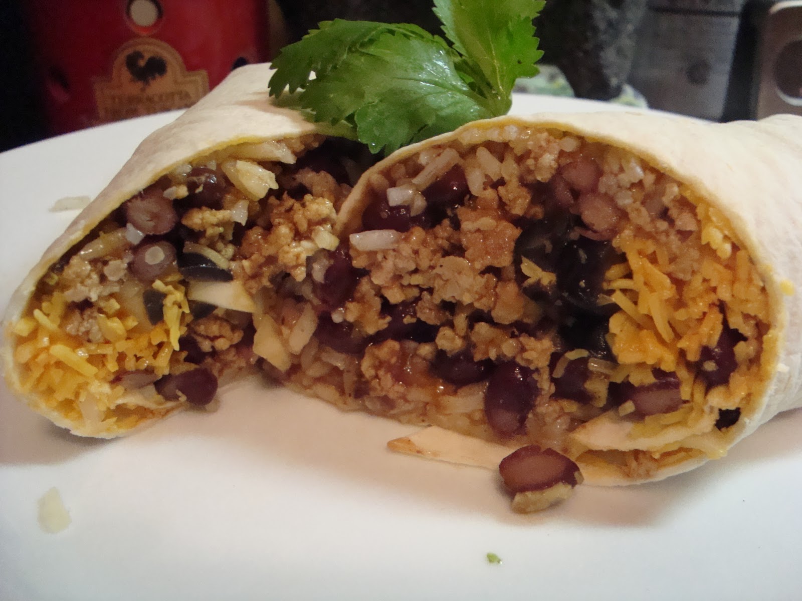 Kitchen Centsability Pork, Beans and Rice Burrito