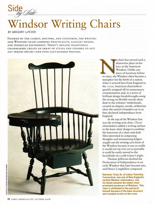 Early American Writings Windsor Writing Chairs