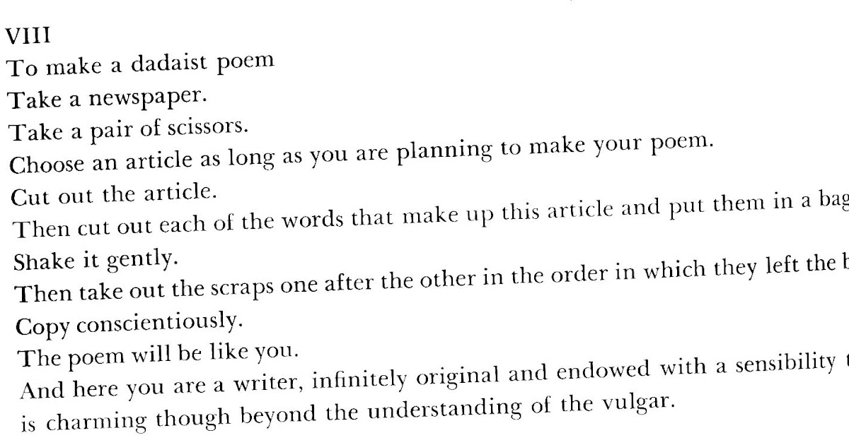 Pippa & Co How to make a dadaist poem