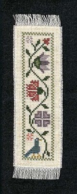 Prairie Schooler bookmark that I stitched