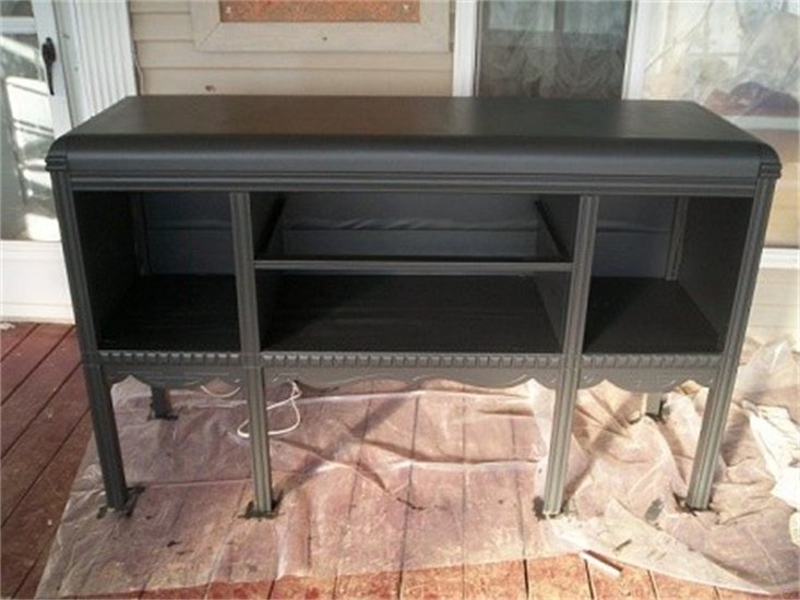 cabinet painted black