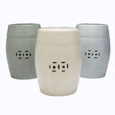 Patio Furniture Overstock on Chrome Porcelain Stool  China    Overstock Com