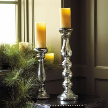 mercury glass candle holders. Ballard Design - Mercury Glass